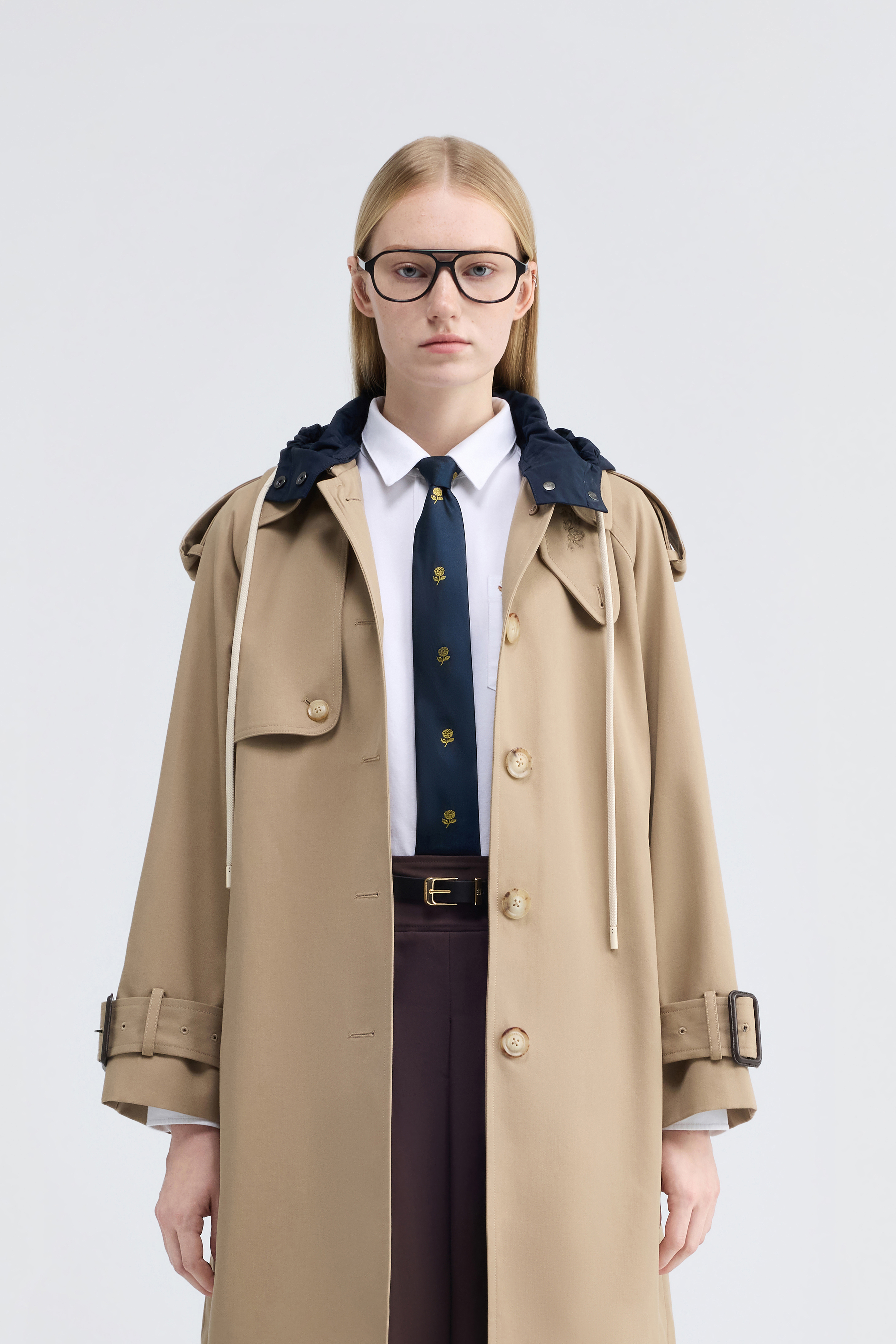 KENT AND CURWEN トレンチコート Beige Hooded Trench Coat - KENT&CURWEN