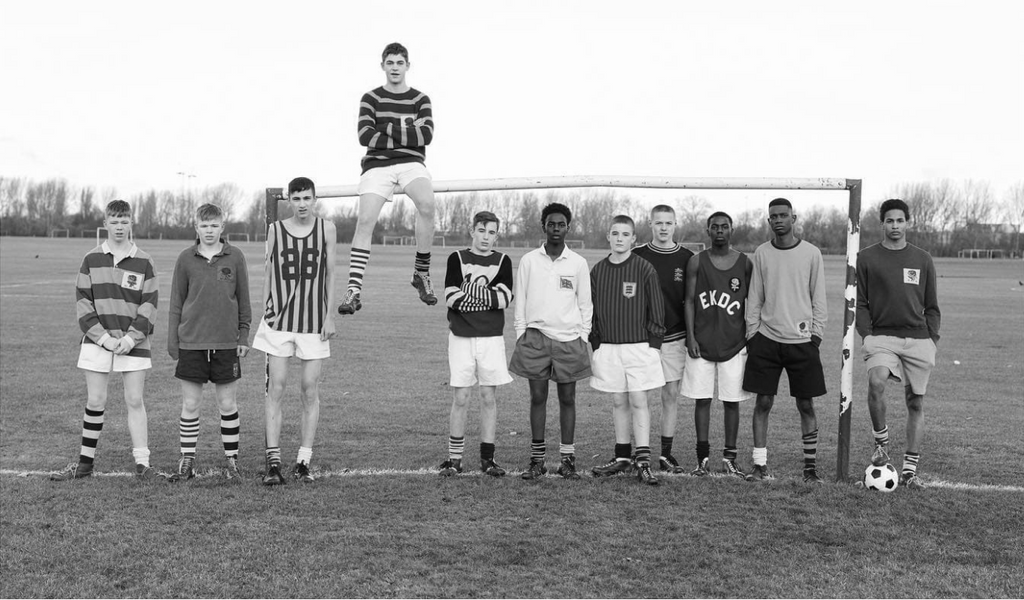 Various persons wearing or Kent and Curwen looks, to illustrate the brand.