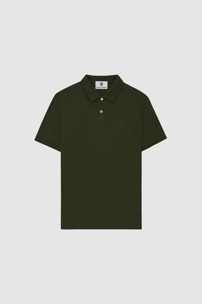 Dark green polo shirt with Three-Lions logo