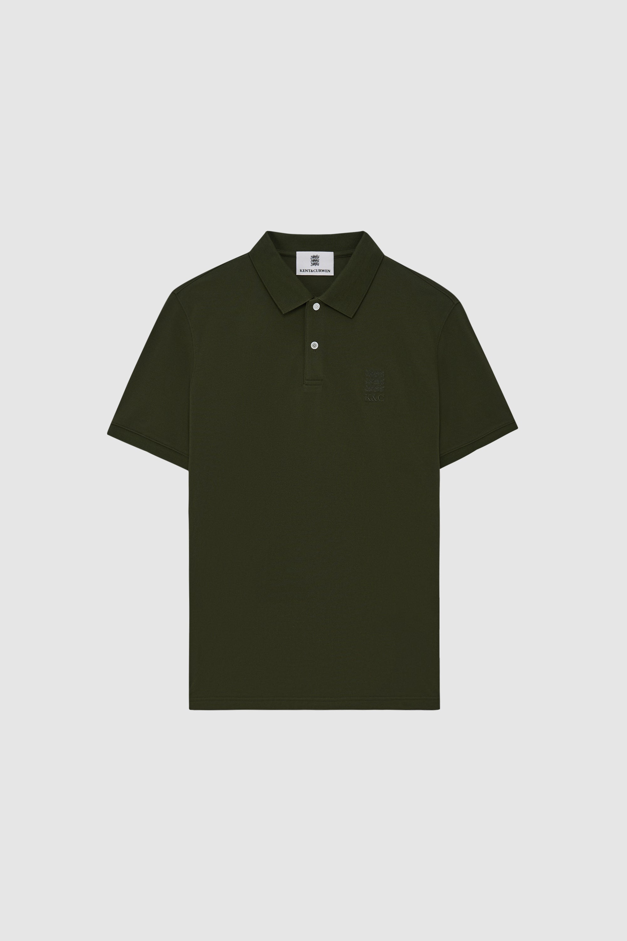 Dark green polo shirt with Three-Lions logo