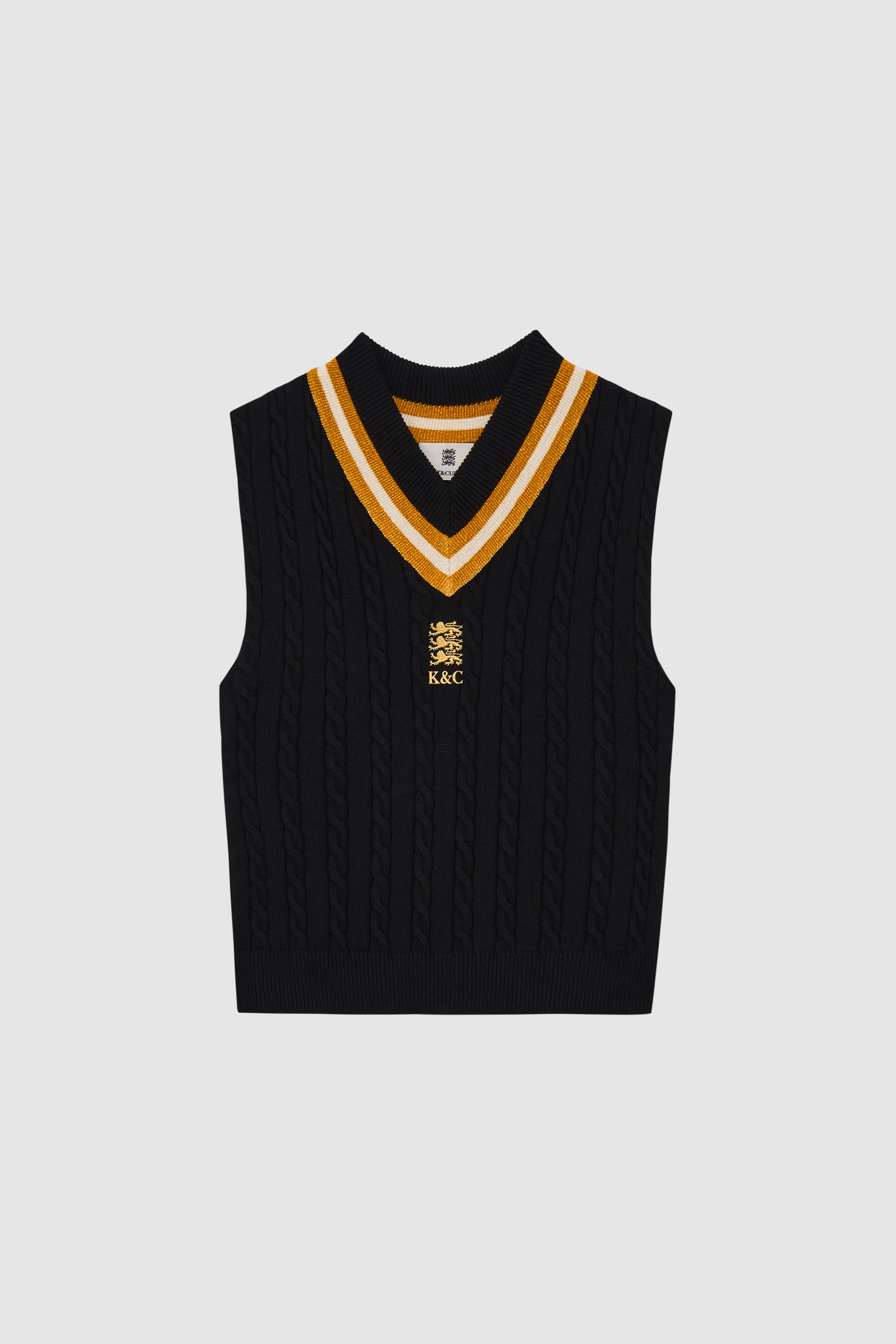 Unisex Three Lions Cricket Vest | KENT&CURWEN