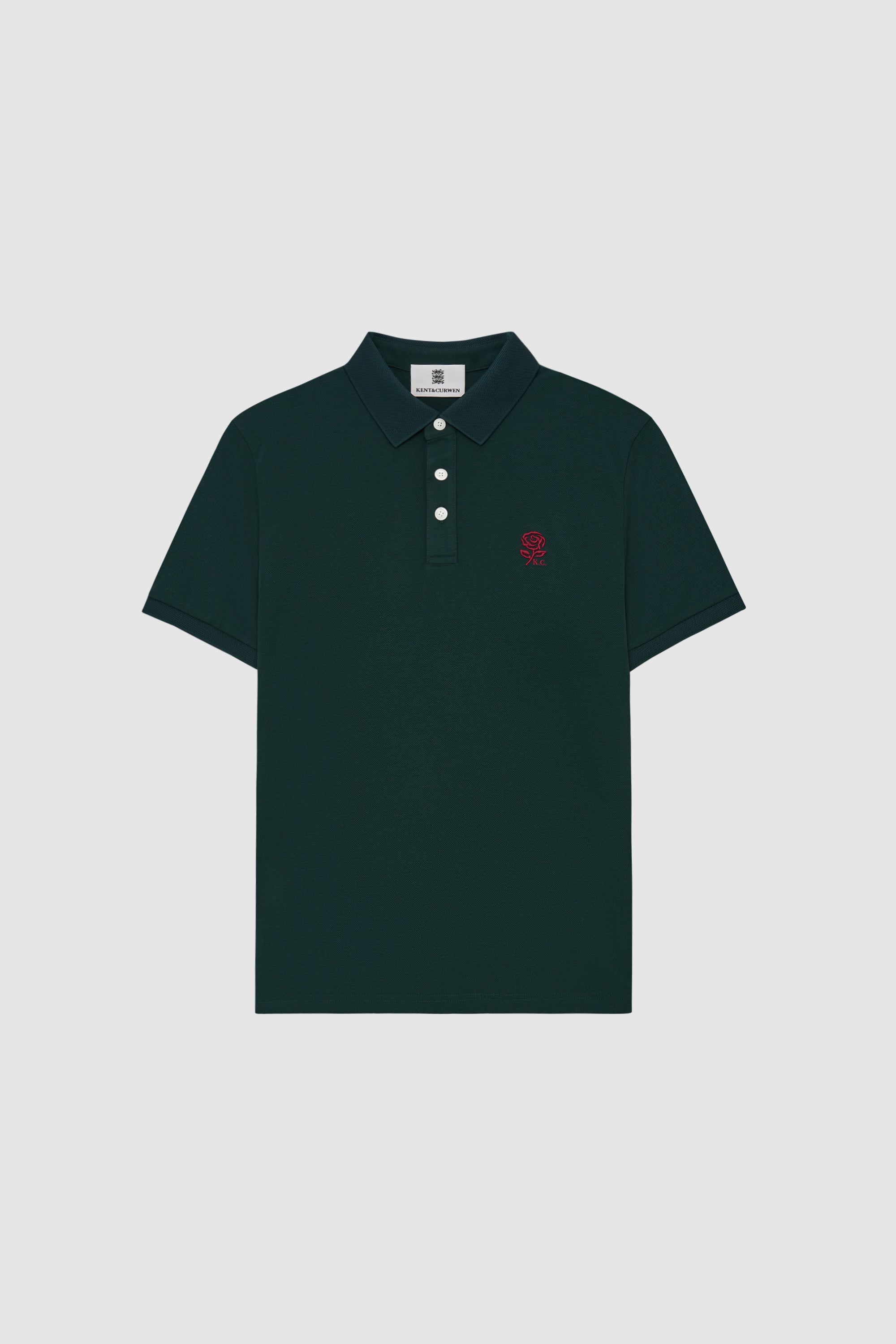 Navy Embroidered Rose Polo Shirt - KENT&CURWEN