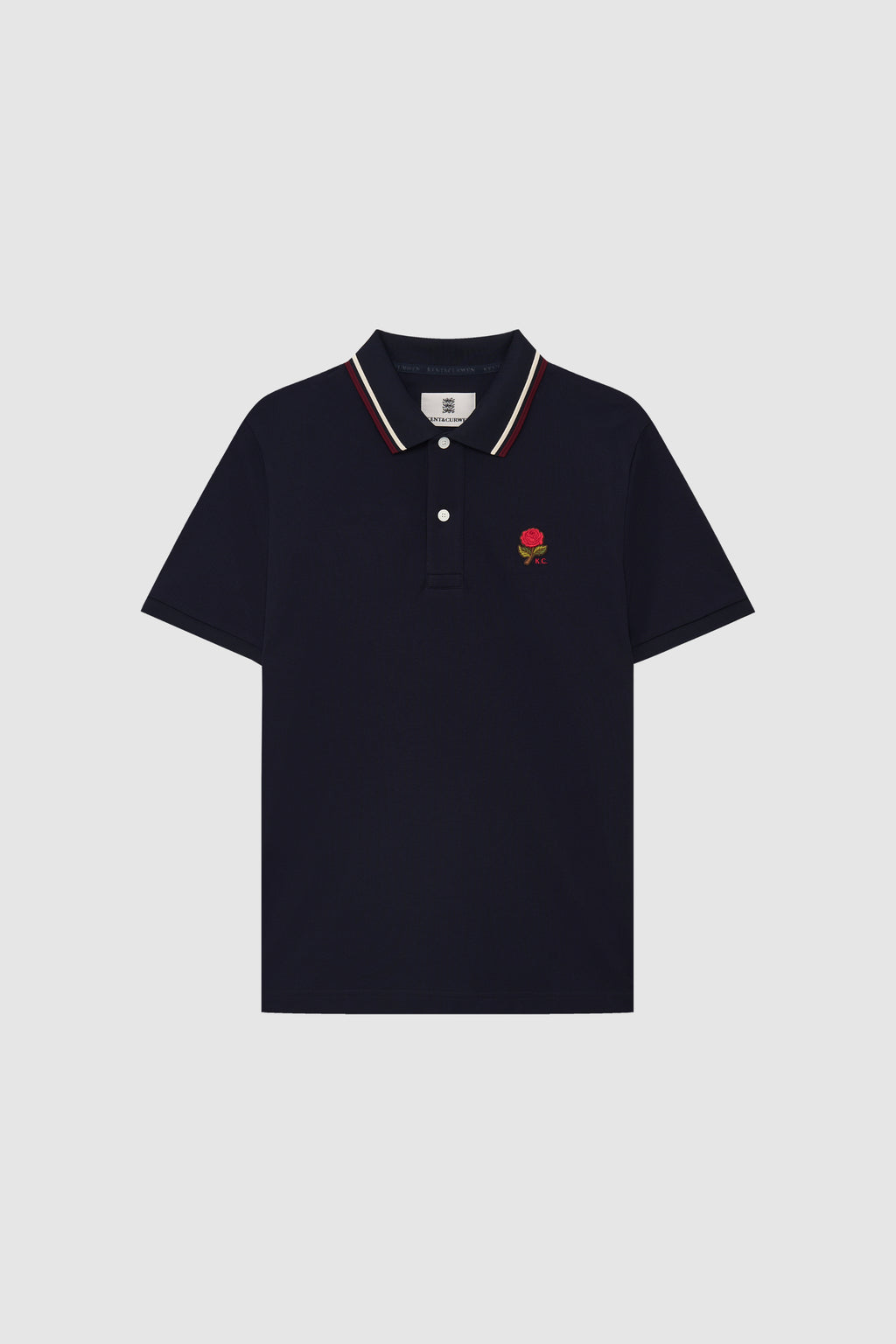 Rose Embroidery Polo Shirt