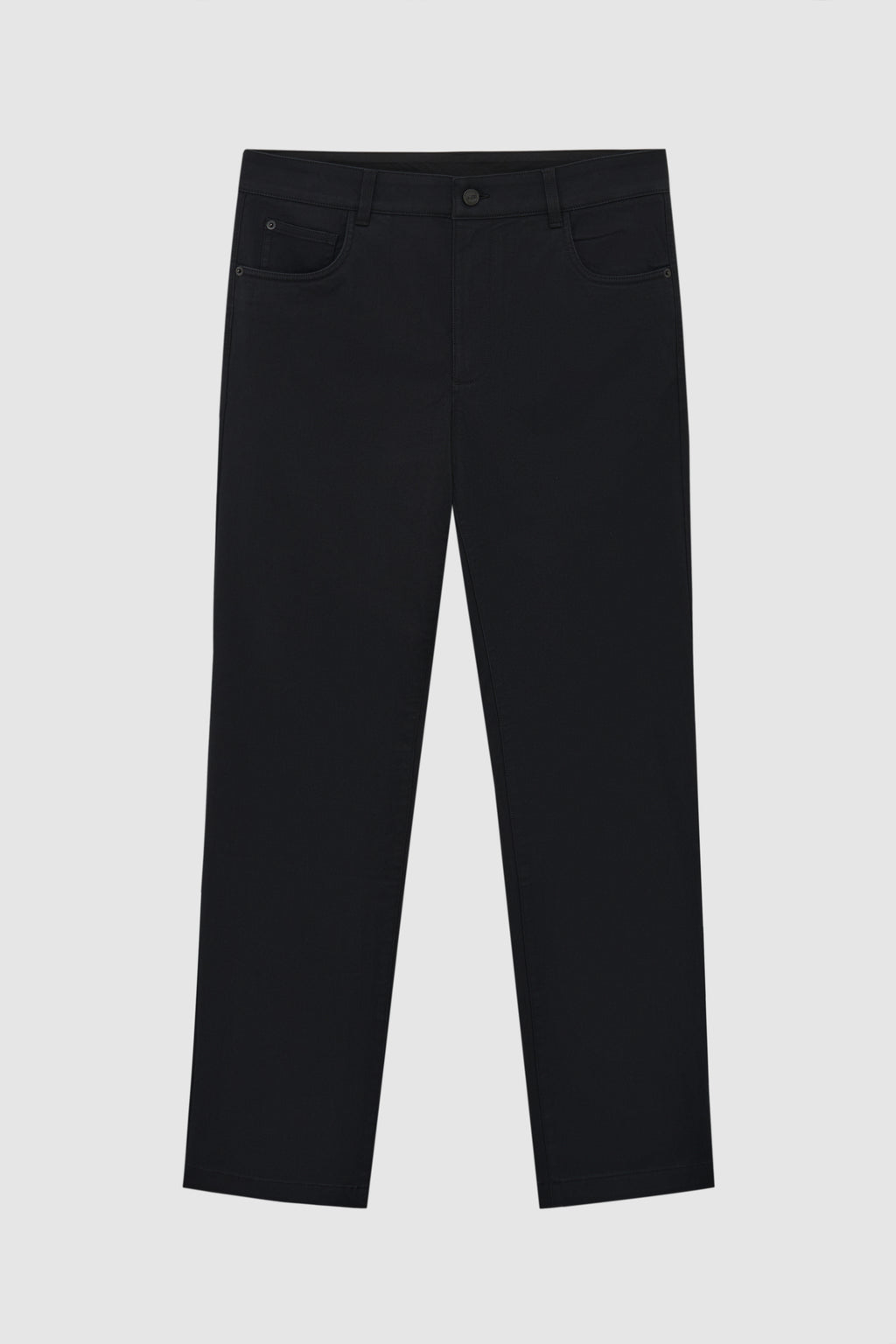 Straight-Leg Twill Trousers