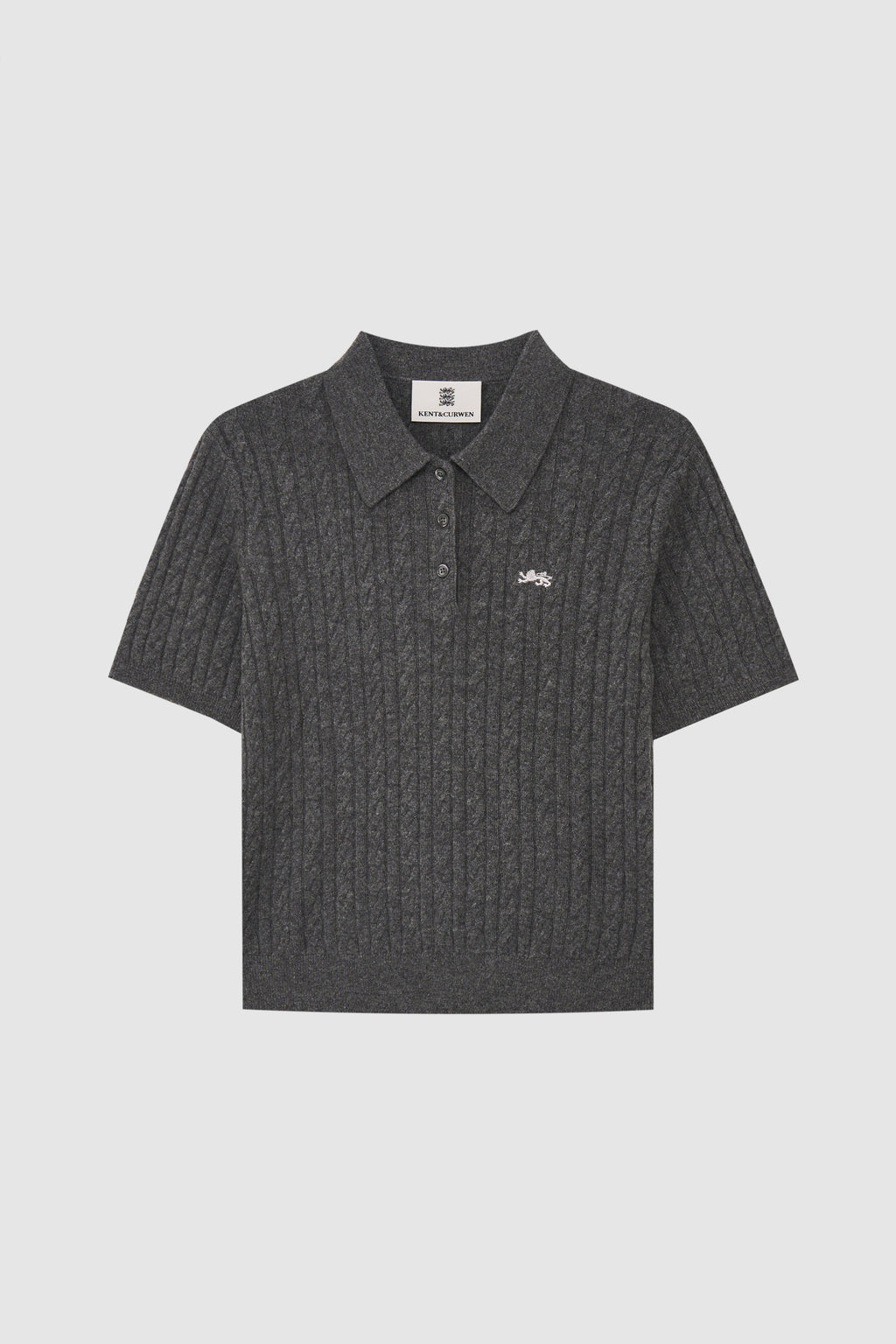 Women’s Cashmere Cable Knit Polo Top