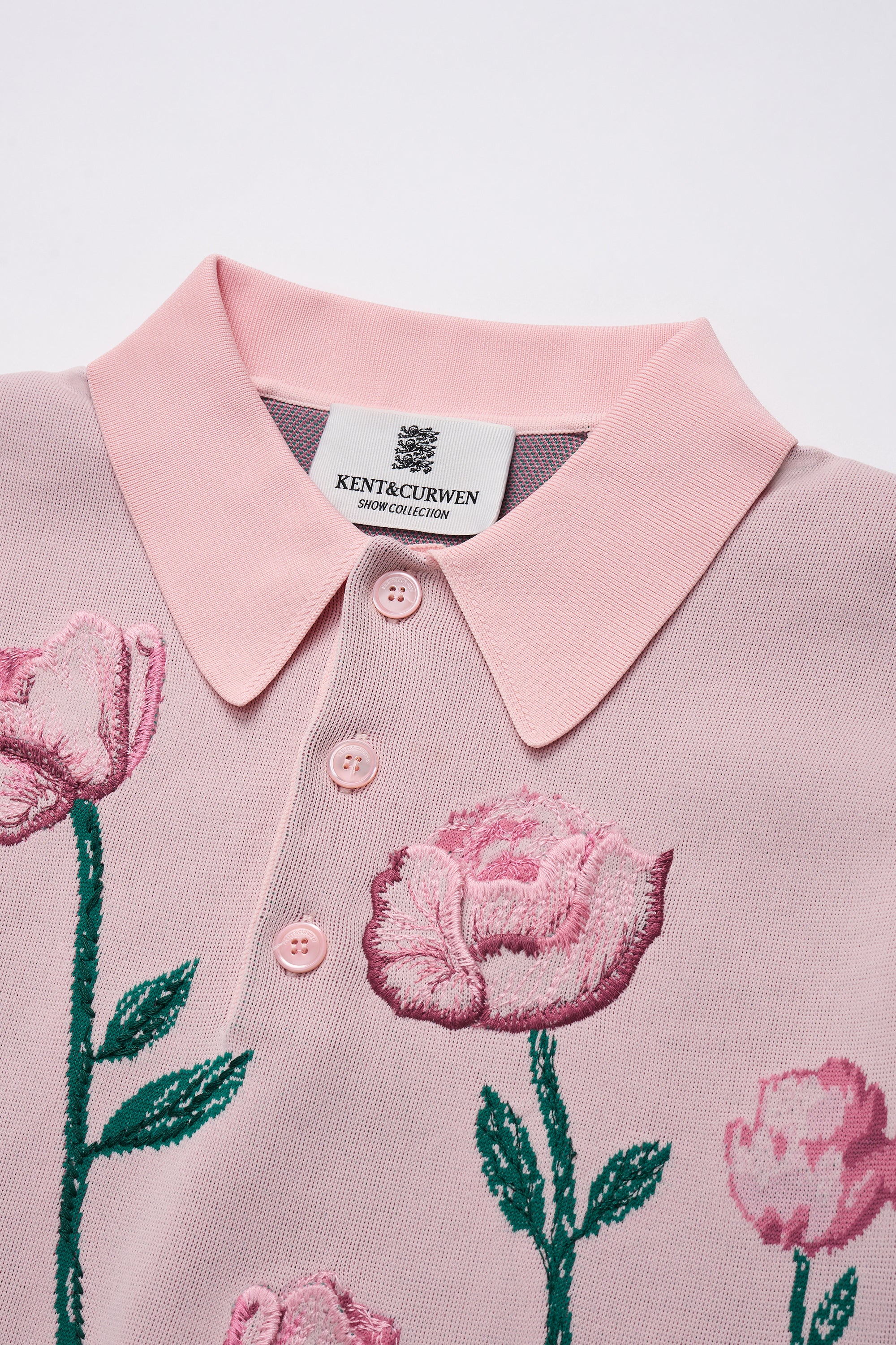 Rose Garden Jacquard Knit Polo - KENT&CURWEN