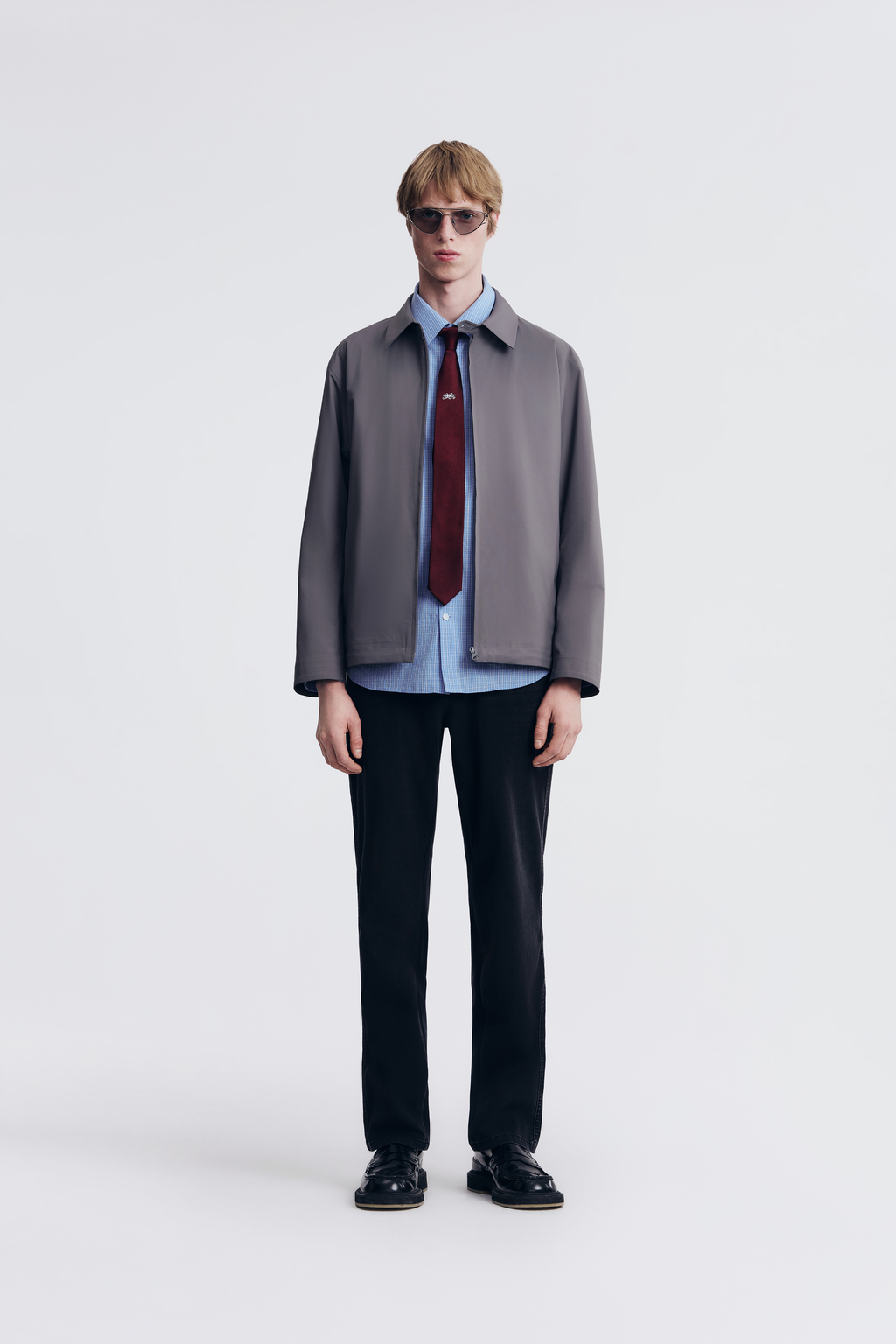 Straight-leg Black Denim Jeans