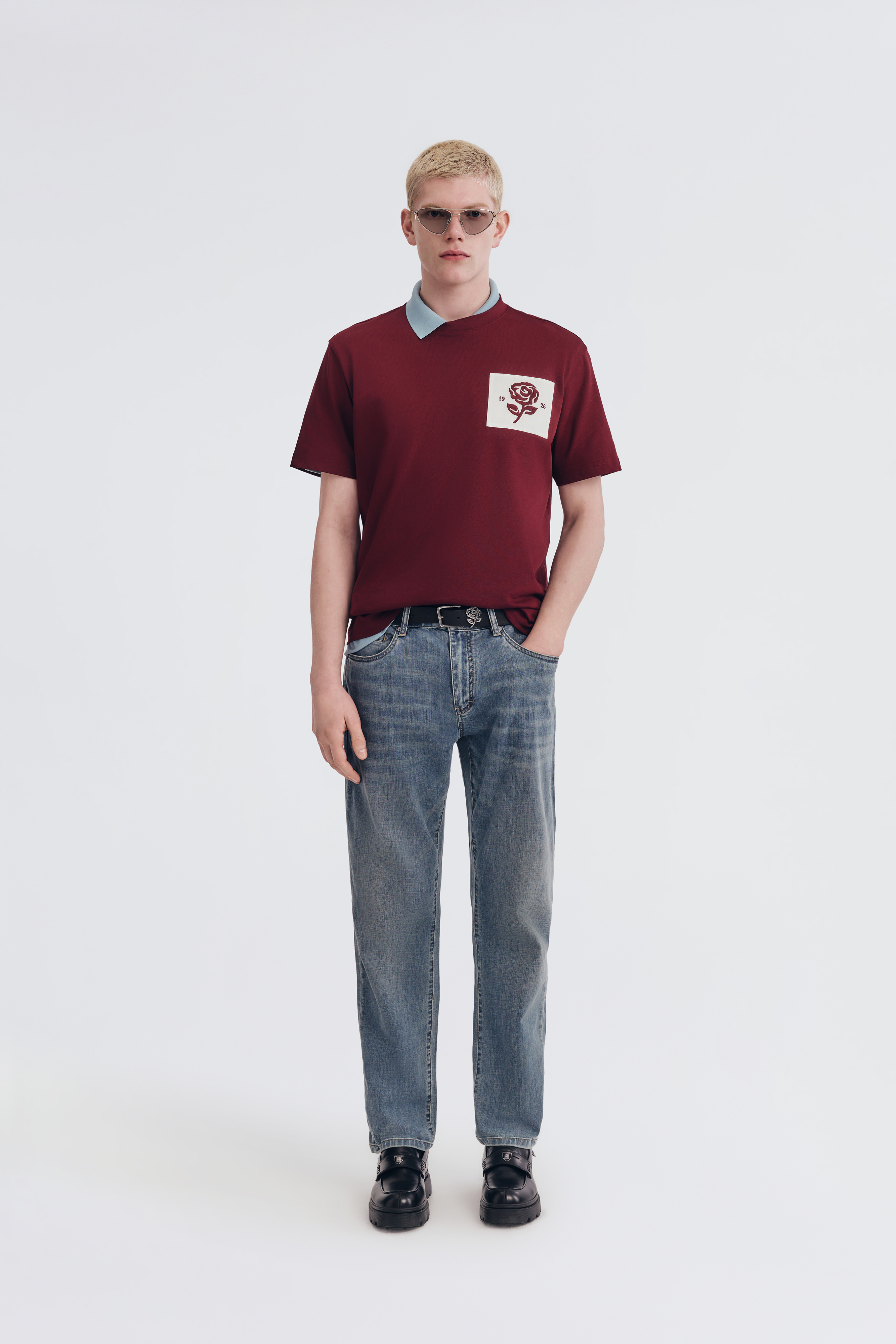 1926 Rose Embroidered Patch T-Shirt - KENT&CURWEN